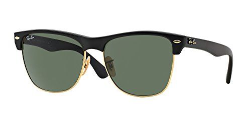 Ray-Ban RB4175 877 Clubmaster Oversized Black Frame / Classic Green Lens | Amazon (US)