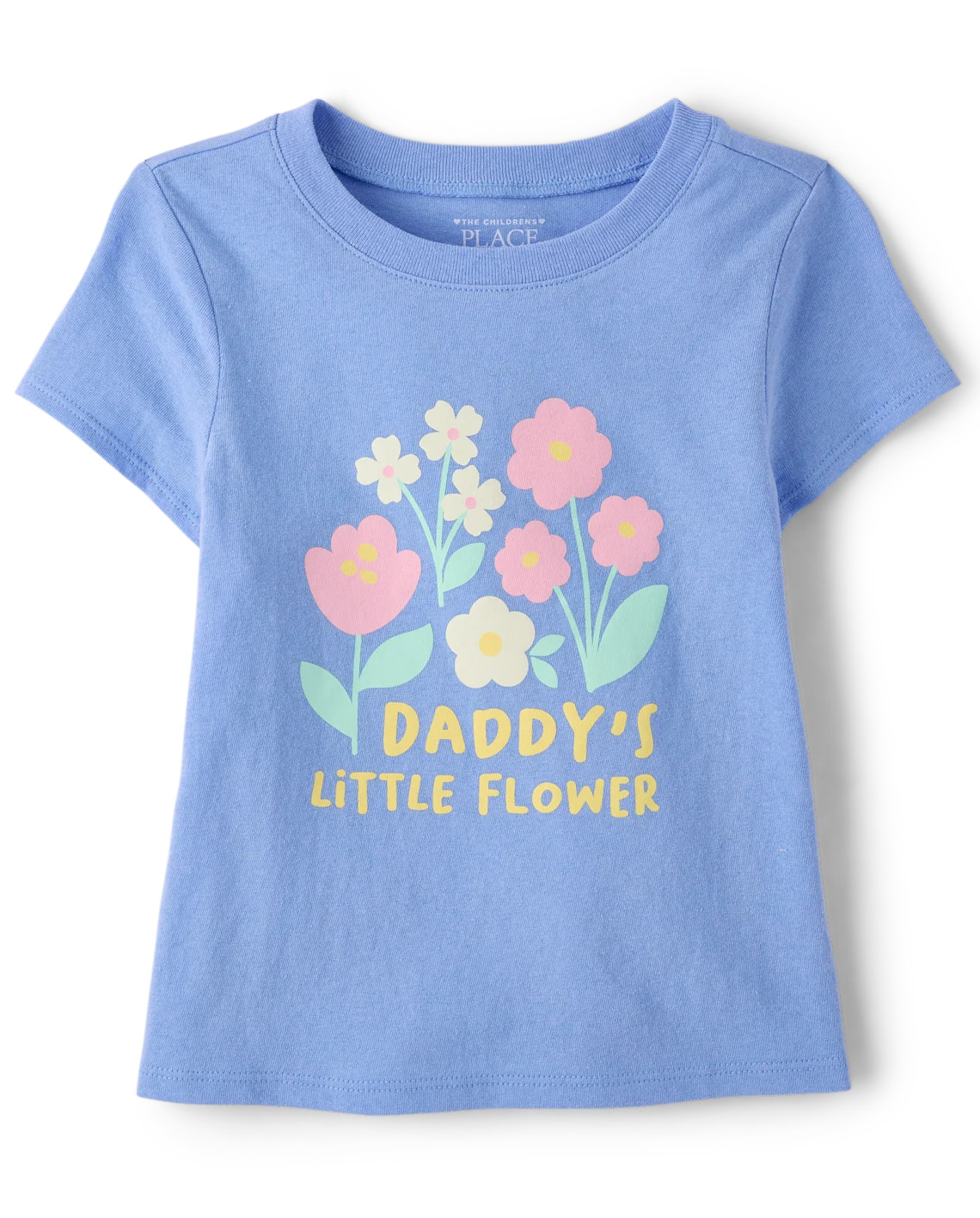 Baby And Toddler Girls Daddy's Little Flower Graphic Tee - blue | The Children's Place
