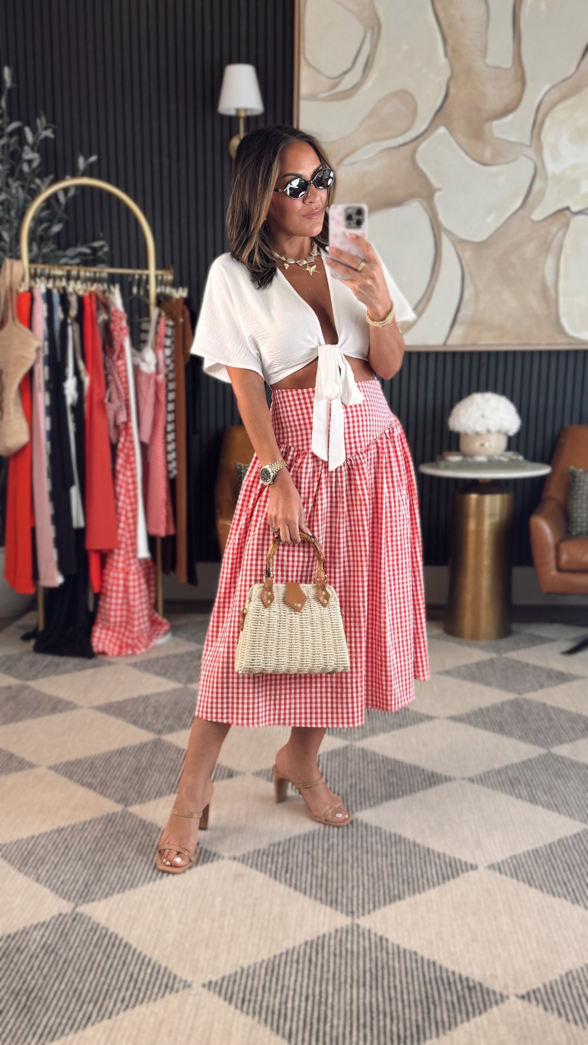 Such a cute Memorial Day or 4th of July fit! 

In a small in top and skirt  

#LTKStyleTip #LTKOver40 #LTKPetite