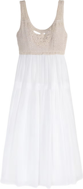 Women's Cotton Voile Crochet-Bodice Dress, Exclusively at Macy's | Macy's
