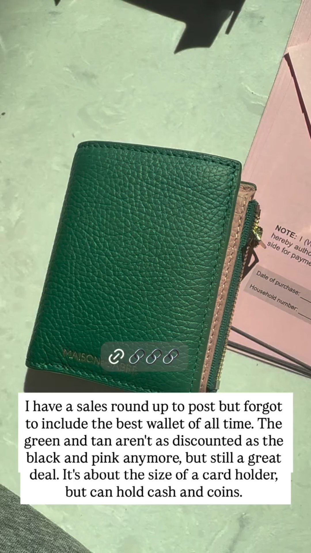 I have a sales round up to post but forgot to include the best wallet of all time. The green and tan aren't as discounted as the black and pink anymore, but still a great deal. It's about the size of a card holder, but can hold cash and coins.

#LTKGiftGuide #LTKHoliday #LTKSaleAlert