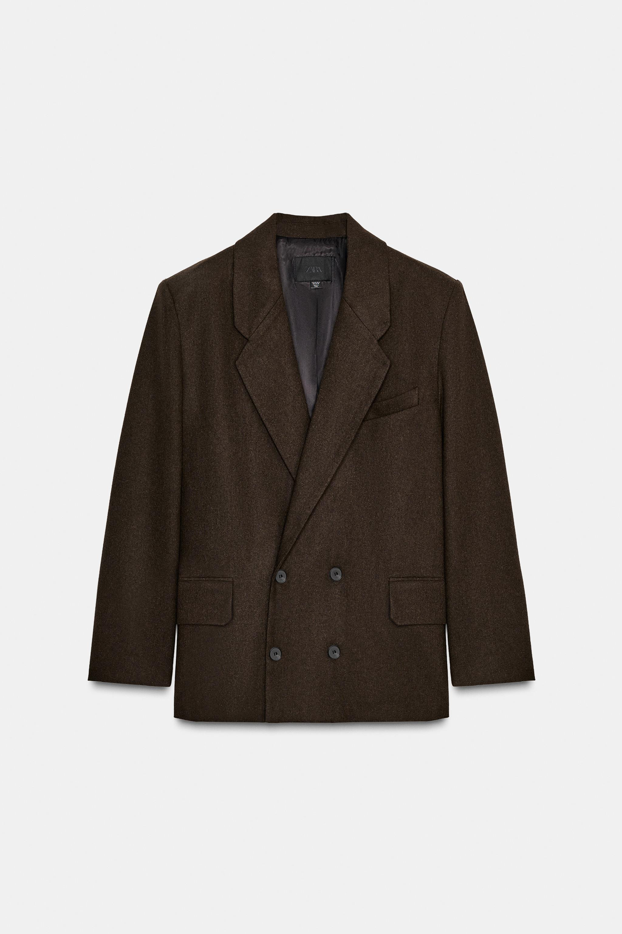 DOUBLE-BREASTED BLAZER WITH SHOULDER PADS | Zara UK