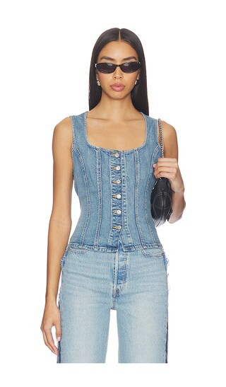 LEVI'S Sculpted Top in Blue. - size XL | Revolve Clothing (Global)