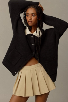 Maeve Scallop-Collar Cardigan Sweater | Anthropologie (US)