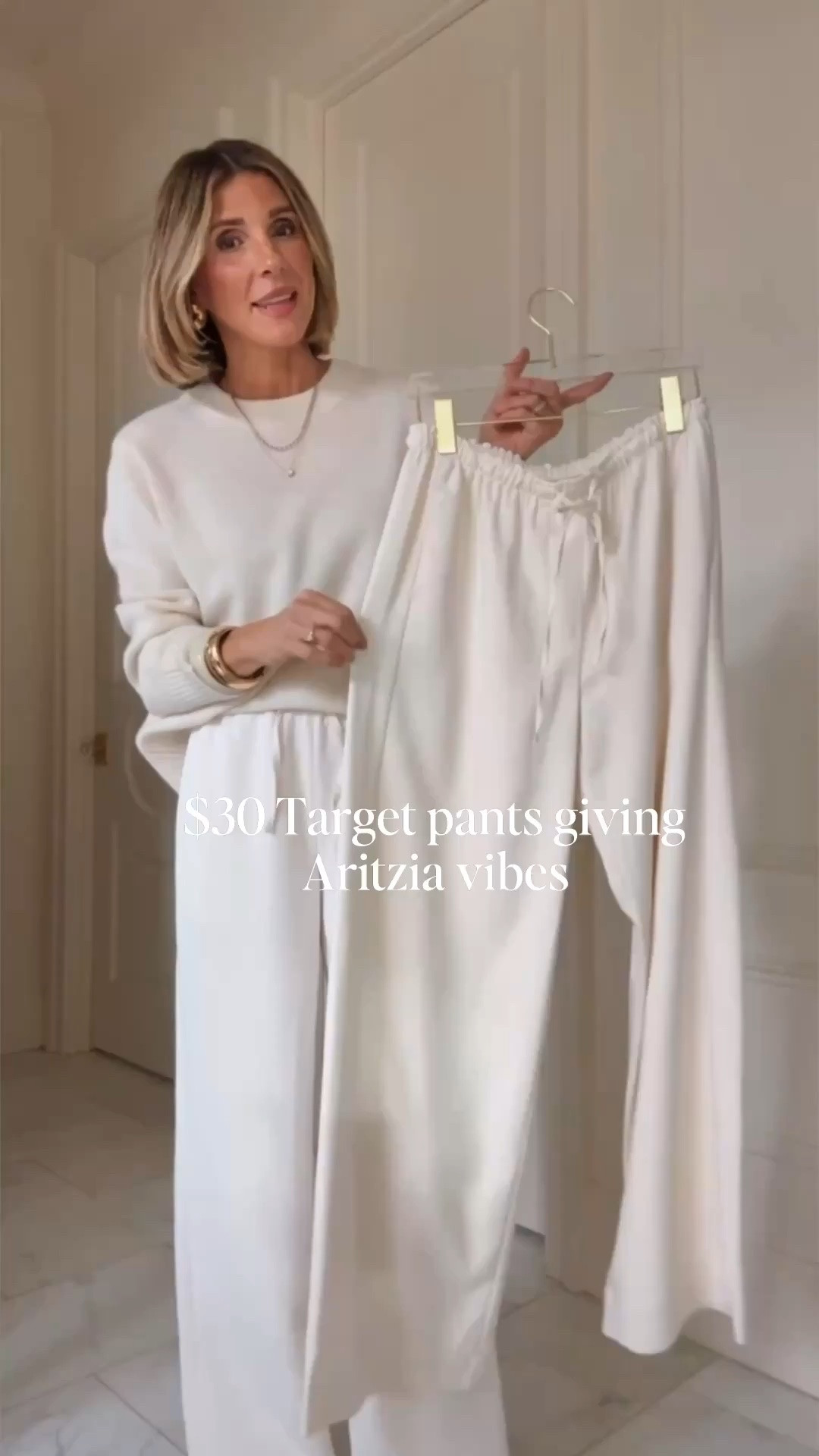 Target drawstring pants giving Aritiza vibes - I'm wearing size small and I'm 5'7 for reference
