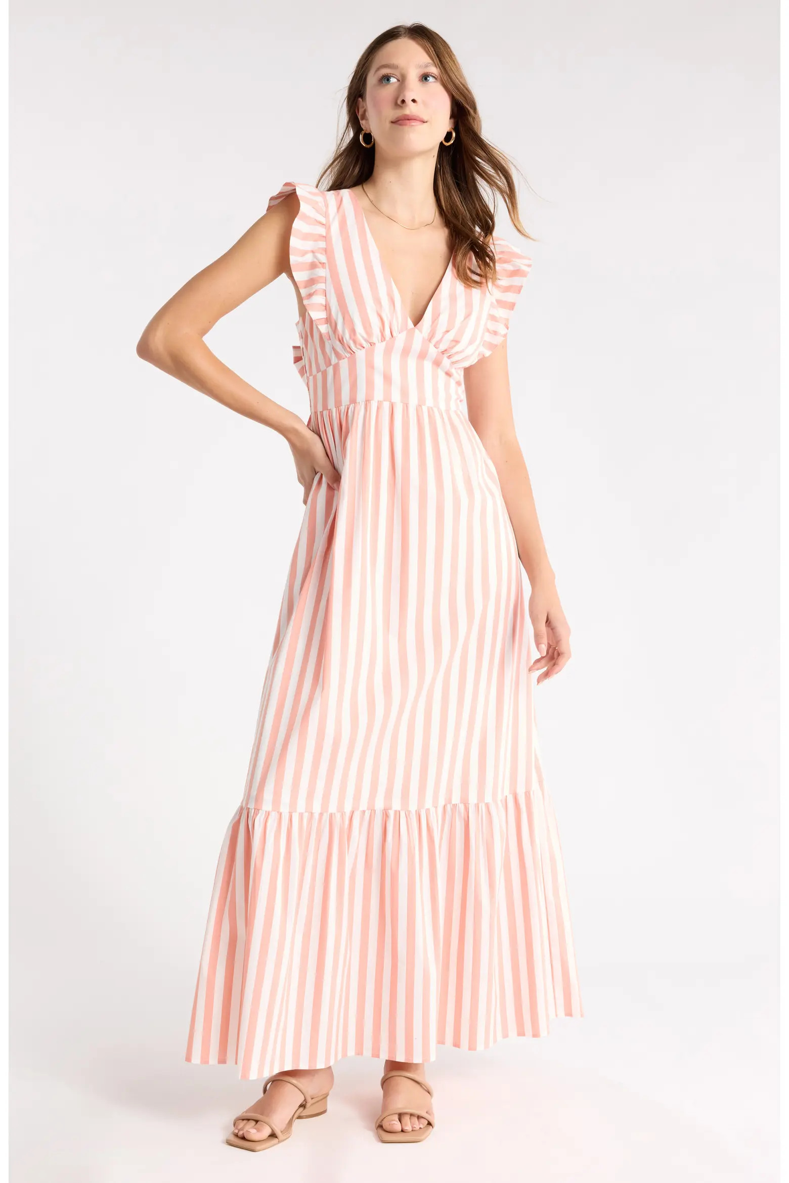 Ruffle Sleeve Maxi Dress (Women) | Nordstromrack | Nordstrom Rack