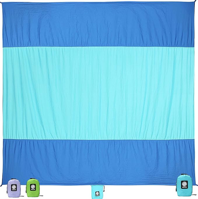 Wekapo Sand Free Beach Blanket, Extra Large Oversized 10'X 9' for 7 Adults Beach Mat, Big & Compa... | Amazon (US)