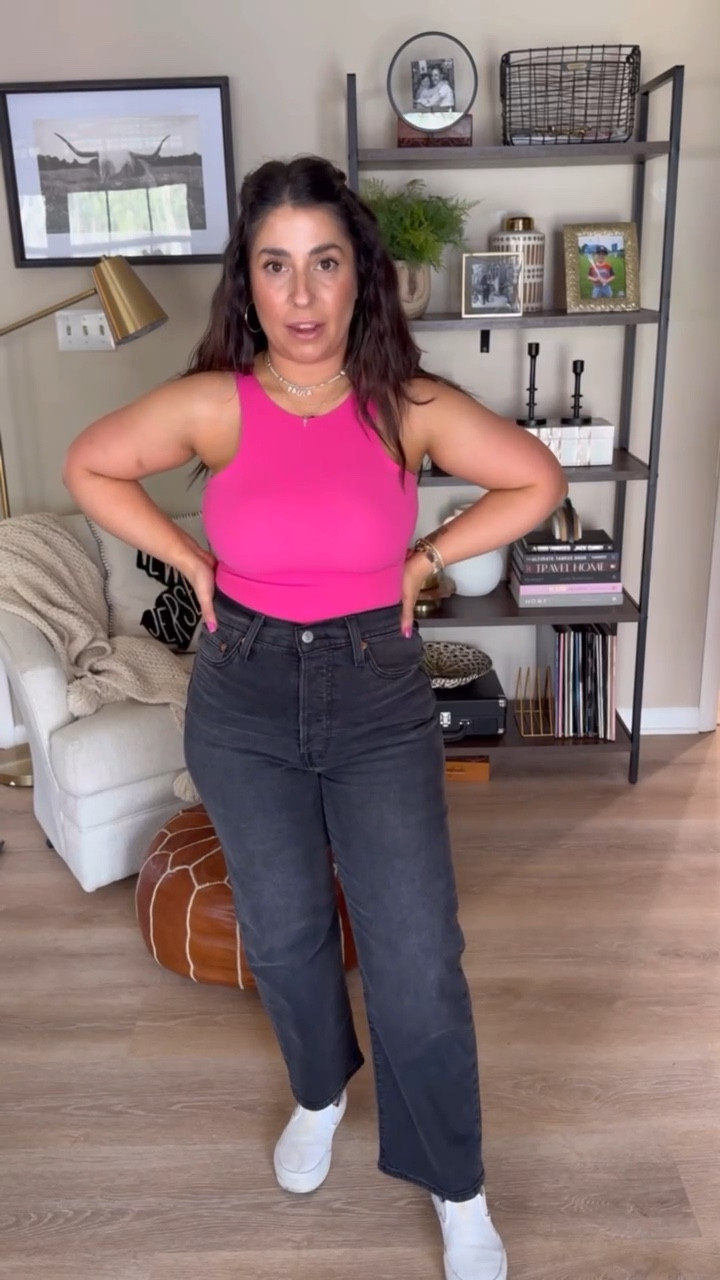 New big bust friendly approved tank top! Just in time for summer and all from my fav brand Pumiey on Amazon. Get the smoothing bodysuit look, without the annoying snaps. Pink tank top with a high neck!

Wearing a small in the tank top. They are smoothing, double lined & butter soft 🩷 available in 10 colors and sizes XS-3XL

#LTKmidsize #LTKfindsunder50 #LTKSeasonal