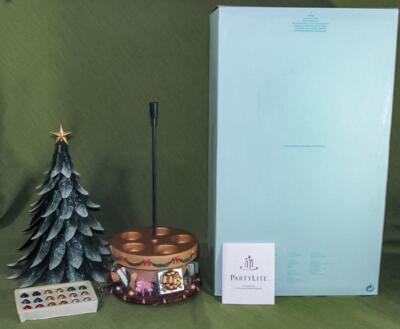 Partylite Glowing Tree Musical Tealight Holder +18-pc. Glowing Tree Ornament Set | eBay US
