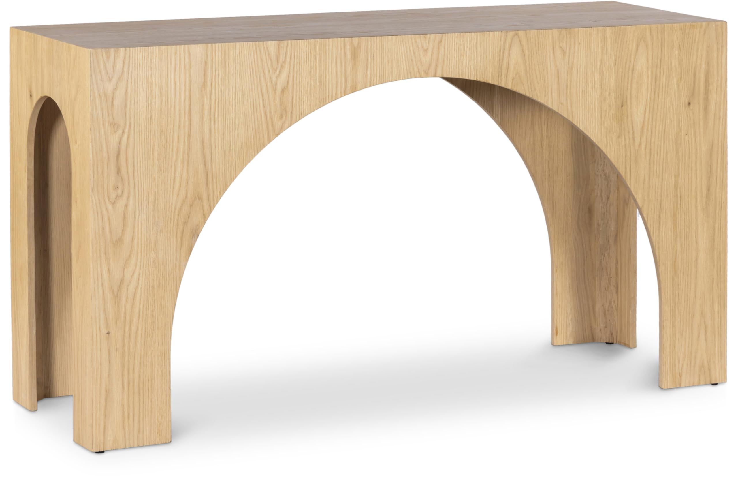 Meridian Furniture 273Oak-T Arch Collection Art Deco Console Table with Solid Oak Wood, Natural O... | Amazon (US)