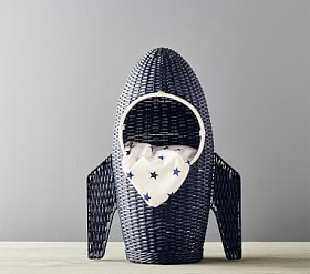 Rocket Shaped Wicker Storage Basket | Pottery Barn Kids