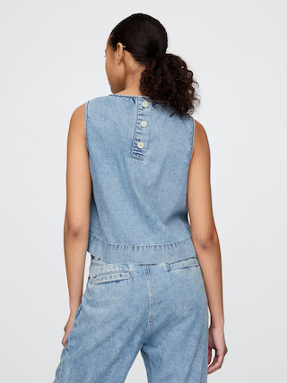 UltraSoft Denim Shell Tank | Gap (US)
