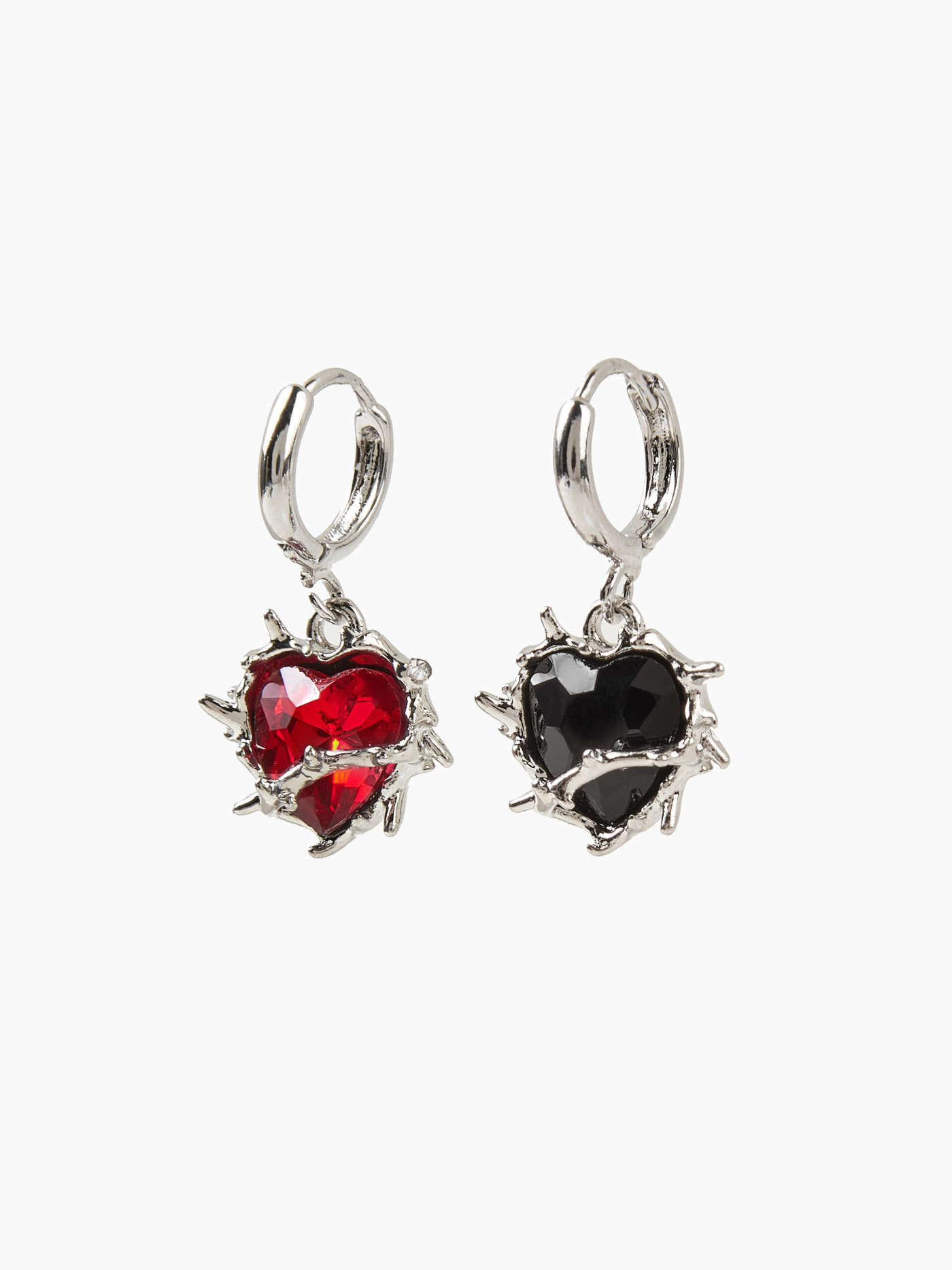 Two Tone Heart Drop Design Earrings | Cider
