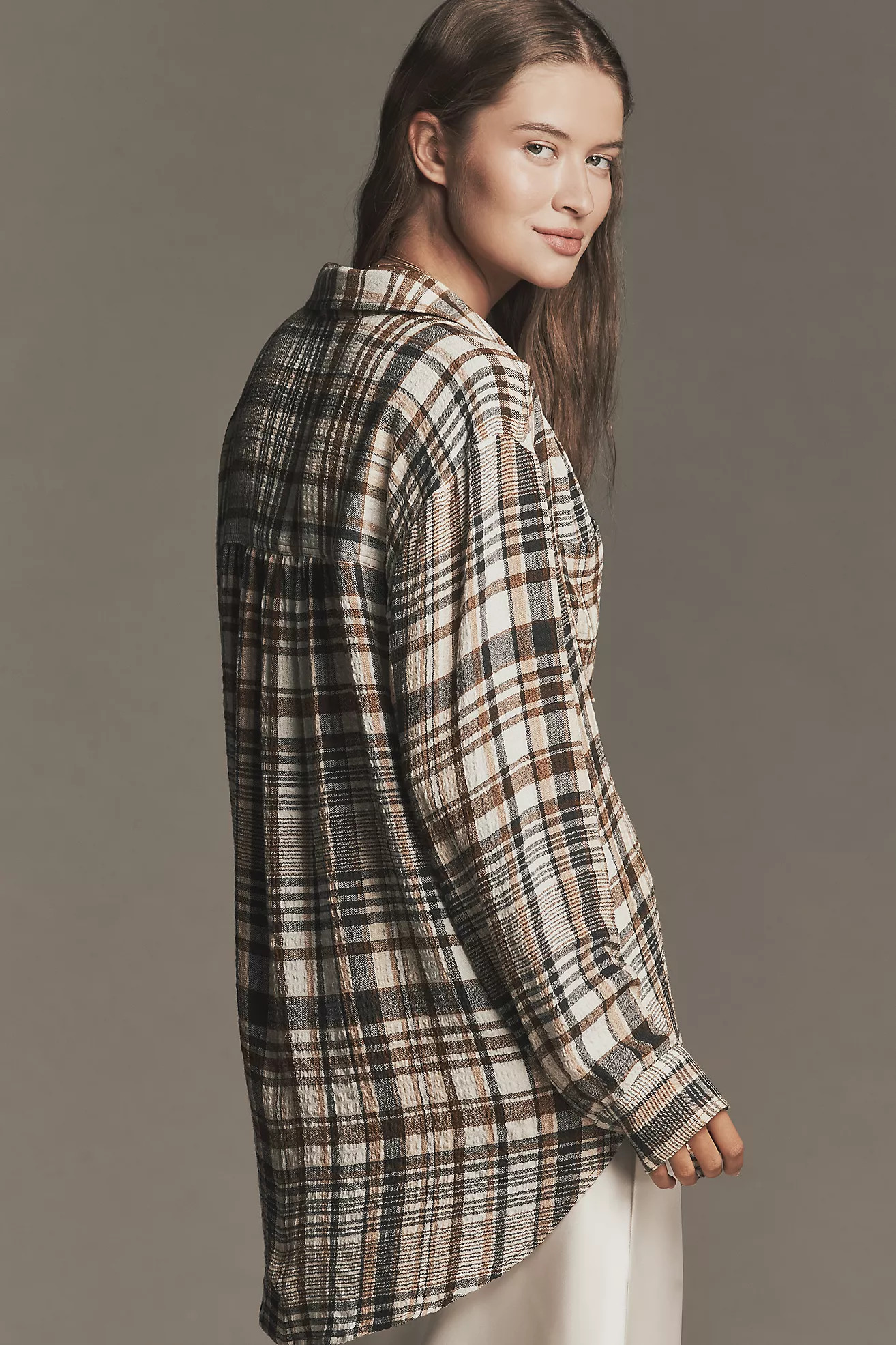 The Hadley Relaxed Plaid Buttondown Shirt by Pilcro​ | Anthropologie (US)
