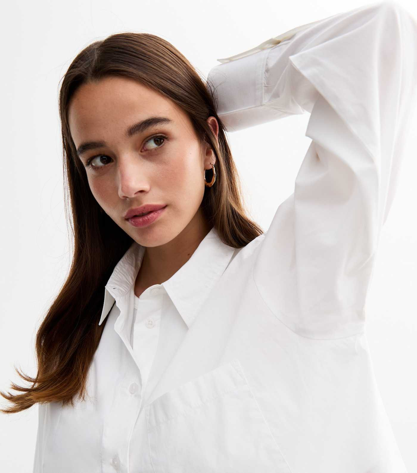 White Cotton Poplin Shirt | New Look | New Look (UK)