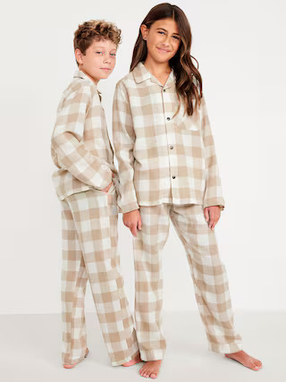Gender-Neutral Printed Button-Front Pajama Set for Kids | Old Navy (US)