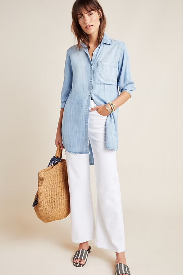 Cloth & Stone Benicia Chambray Shirtdress | Anthropologie (US)