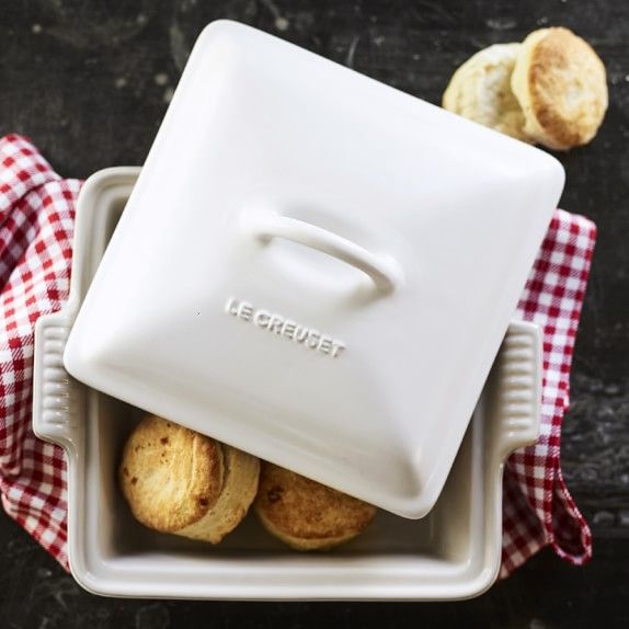 Le Creuset Heritage Stoneware Shallow Square Covered Baker | Williams-Sonoma