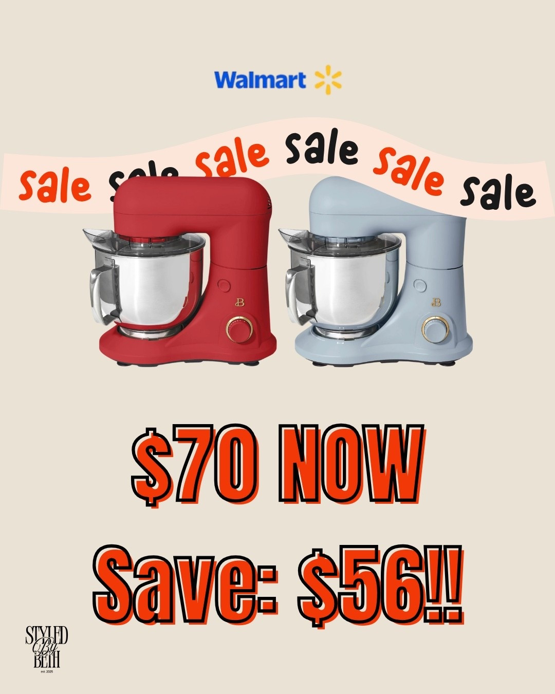 👀 RUN to Walmart…

These gorgeous stand mixers are down to $70!
That’s $56 OFF 🤯

Perfect for baking season, weddings, or a kitchen upgrade.

#LTKSpringSale #LTKSaleAlert #LTKfoodie