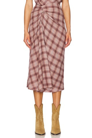 Isabel Marant Etoile Nicole Skirt in Rosewood from Revolve.com | Revolve Clothing (Global)