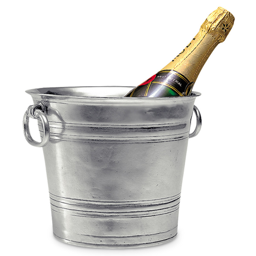 MATCH Modern Pewter Champagne Bucket | Kathy Kuo Home