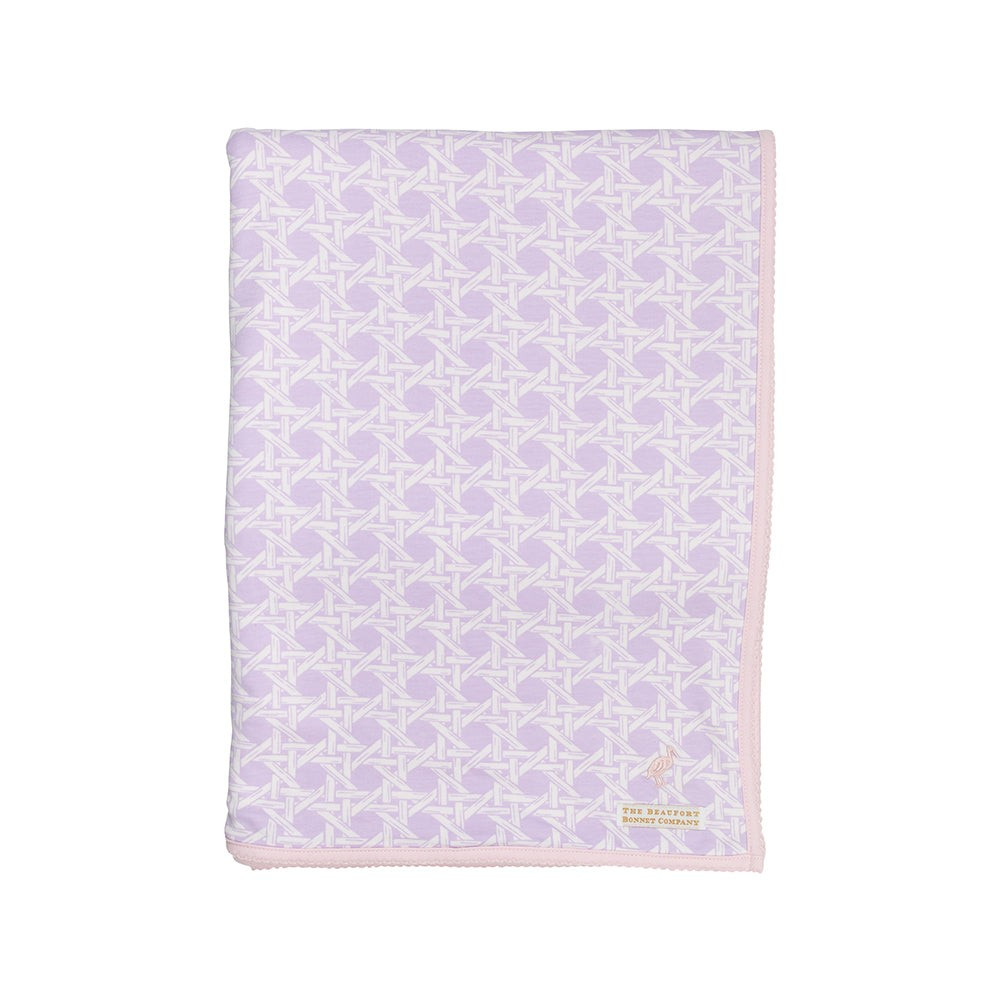 Silent Night Throw - Ocean Club Cane with Palm Beach Pink | The Beaufort Bonnet Company