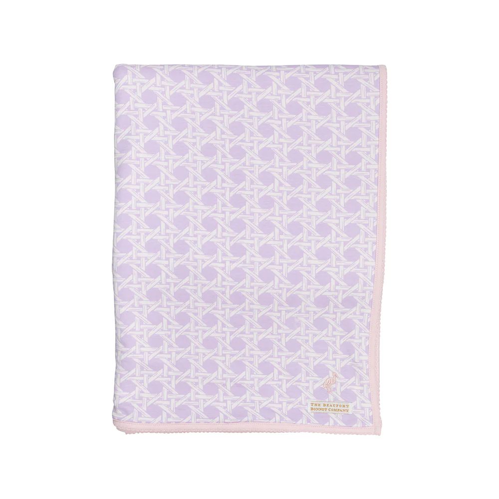 Silent Night Throw - Ocean Club Cane with Palm Beach Pink | The Beaufort Bonnet Company