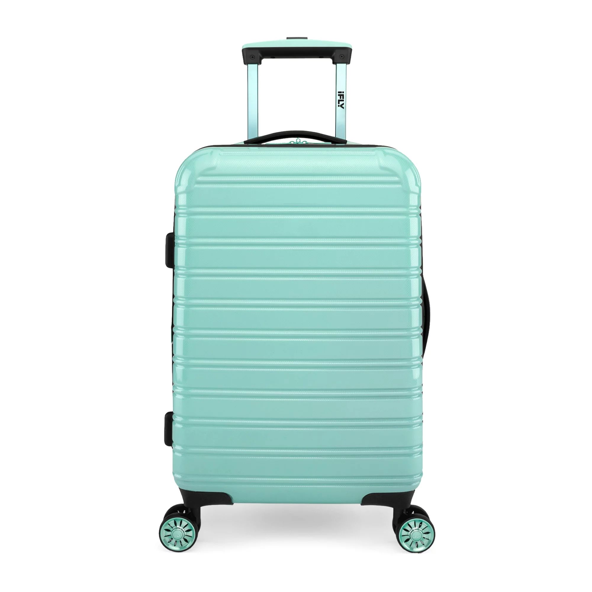 iFLY Hardside Fibertech Luggage 20" Carry-on Luggage, Mint | Walmart (US)