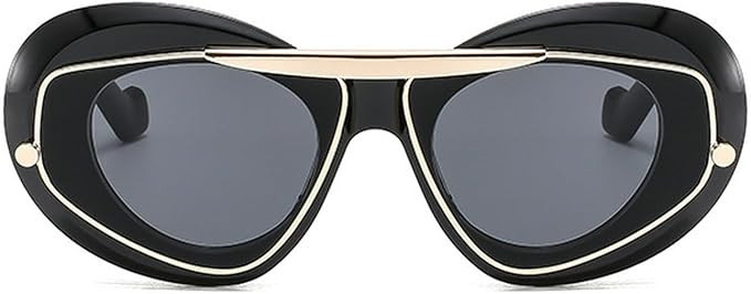 laureles Fashion Oversized Cat Eye Women Sunglasses Vintage Leopard Gradient Shades UV400 Men Sun... | Amazon (US)