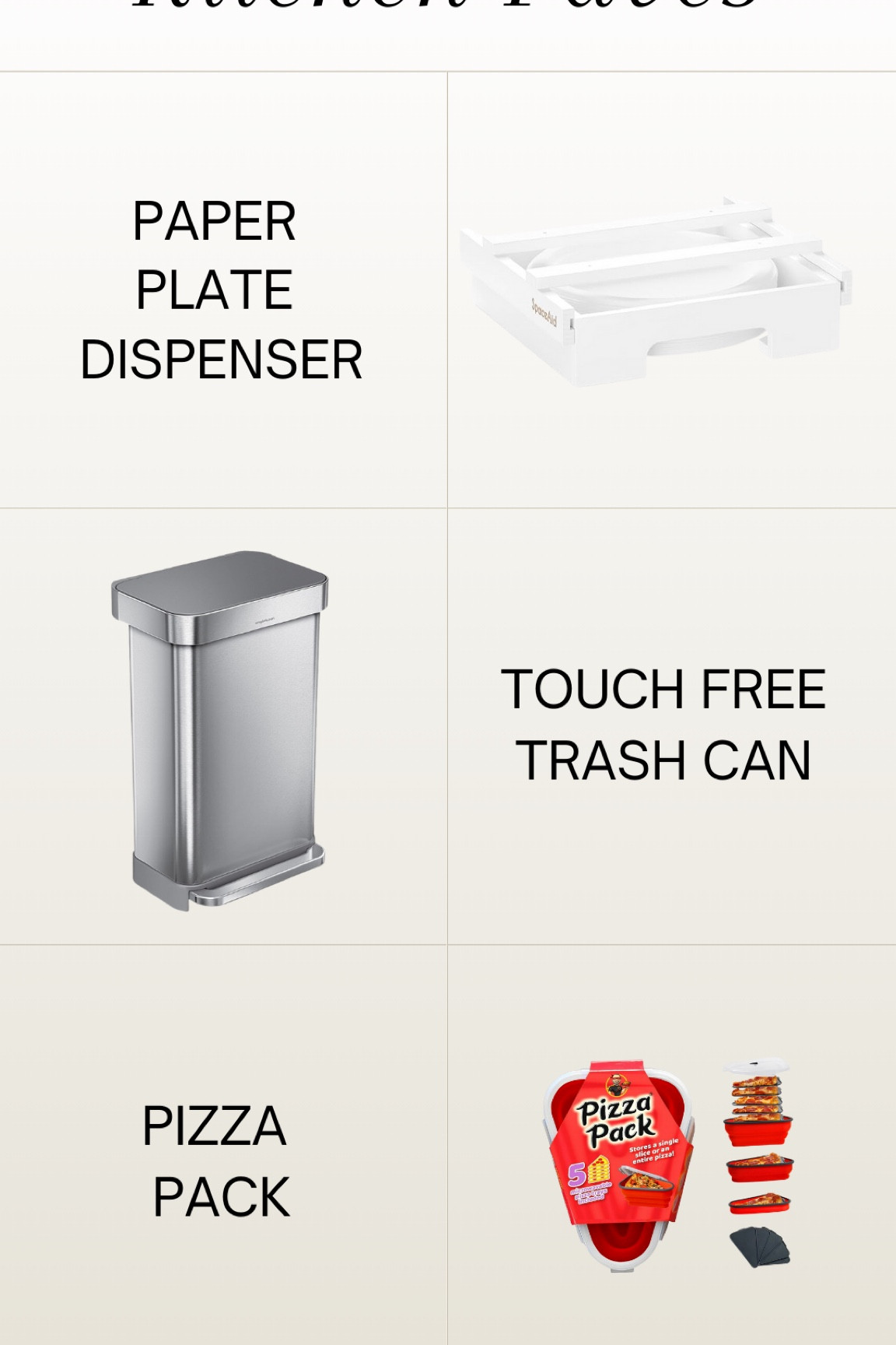 Kitchen faves that just make life easier! ✨ A paper plate dispenser to keep the pantry organized, a touch-free trash can for mess-free cleanups, and a pizza container to store leftovers without the bulk.
Follow for more @OPERATION_NIKI on IG, TikTok, & Facebook Cleaning, kitchen, Valentine’s, organization, sink, deep clean, kitchen reset, clean with me, home essentials, declutter, storage solutions, pantry organization, under-sink storage, dishwashing must-haves, countertop organization, kitchen gadgets, space-saving hacks, cleaning routine, home refresh, tidy home.





#LTKHome #LTKGiftGuide #LTKFamily