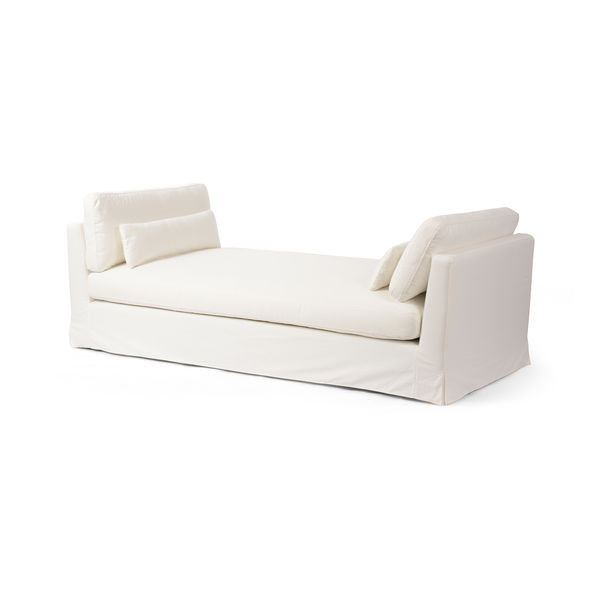 Vianna Slipcover Transitional Chaise - Shiloh Cream | Scout & Nimble