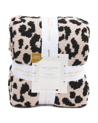 Animal Print Feather Knit Blanket | TJ Maxx