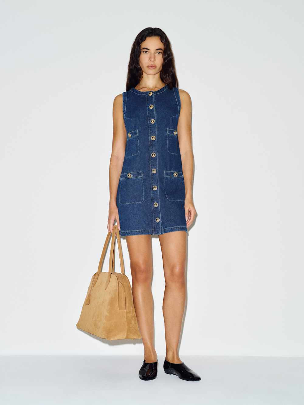 Tropez Denim Mini Dress | Reformation (Global)