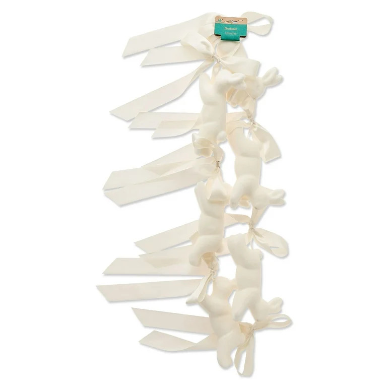 Bunnies and Bows Garland, Cream, 6', Easter by Way To Celebrate | Walmart (US)