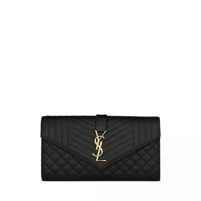 Envelope Large Flap Wallet in Grain De Poudre Embossed Leather | Bloomingdale's (US)