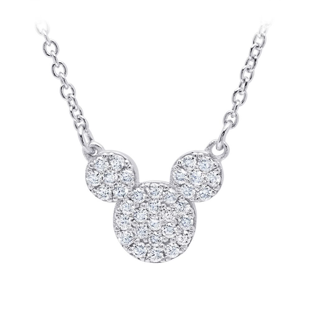 Mickey Mouse Icon Necklace by CRISLU – Platinum | Disney Store