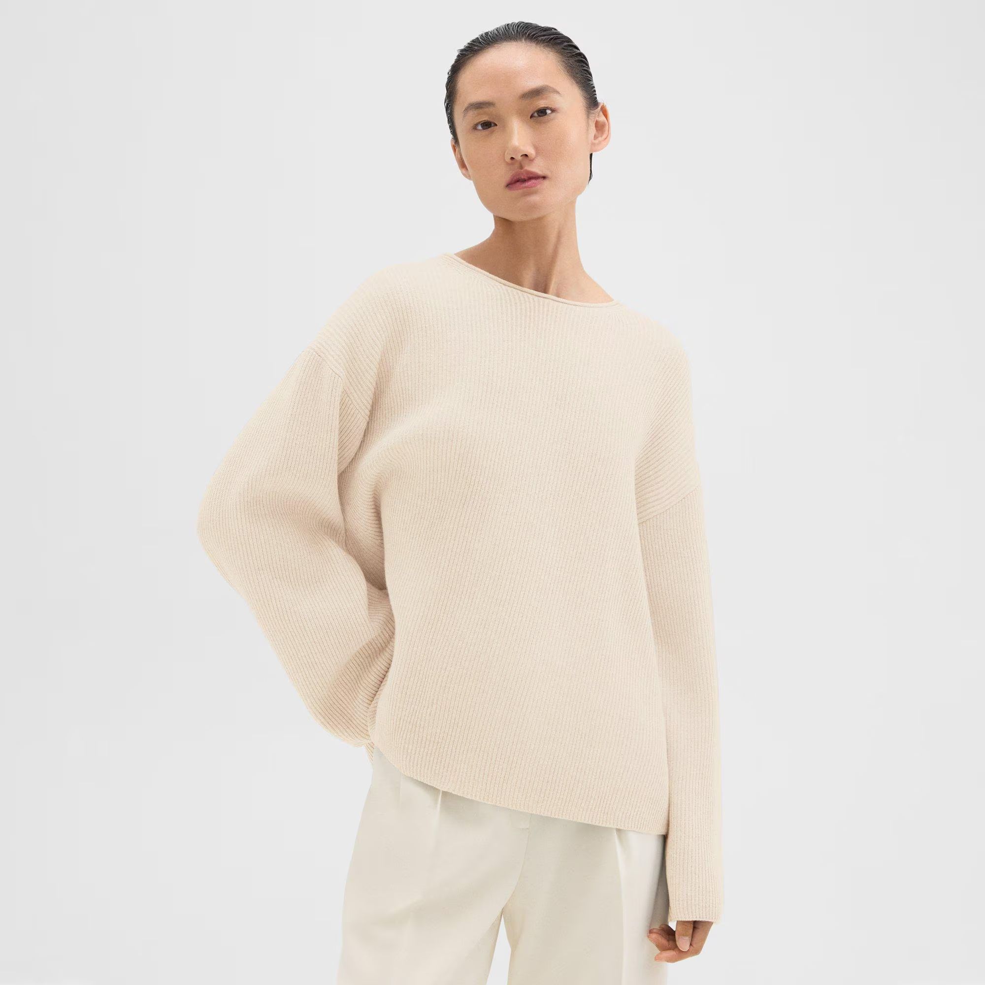 Cotton-Cashmere Oversized Sweater | Theory | Theory UK