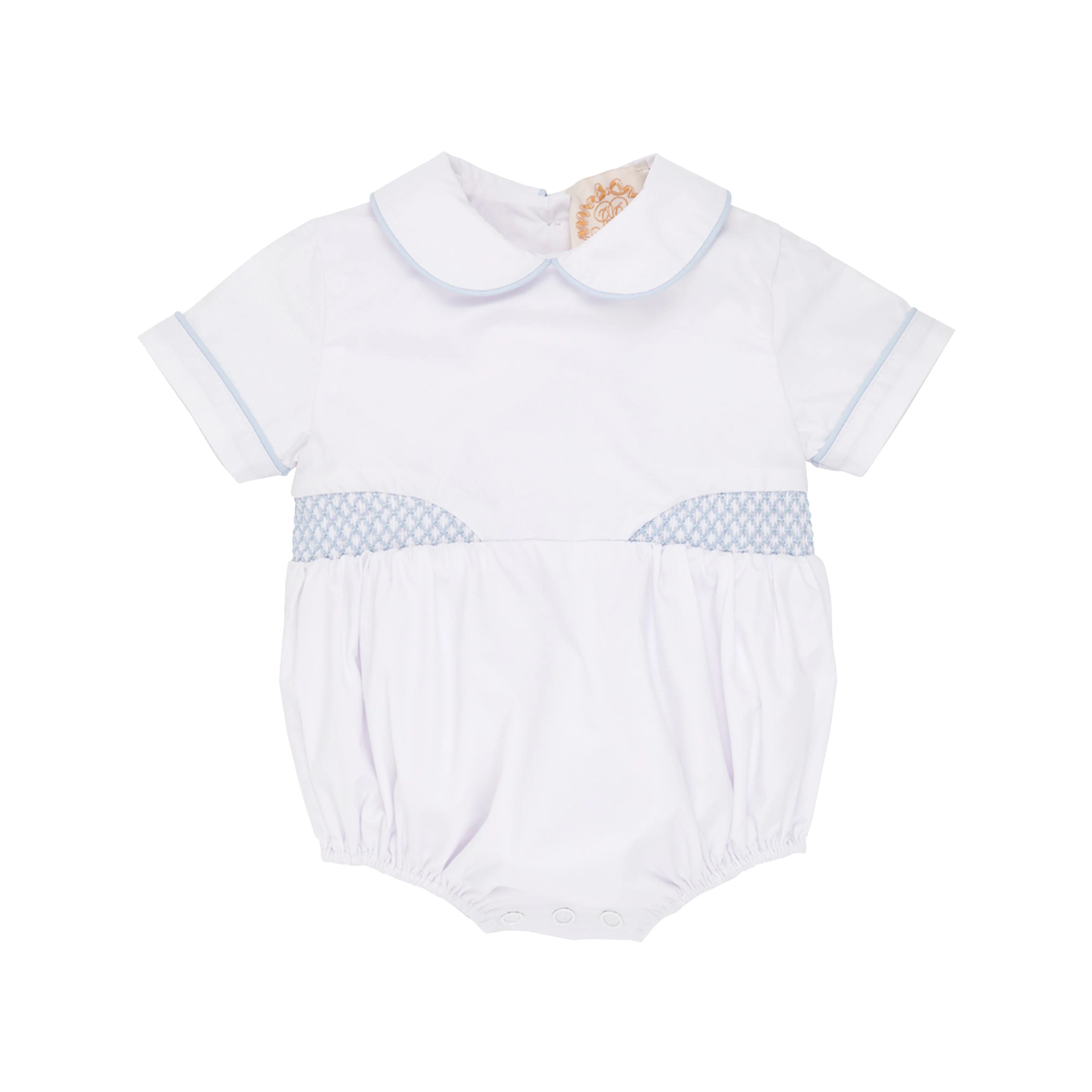 Worth Avenue White with Buckhead Blue Smocking | The Beaufort Bonnet Company