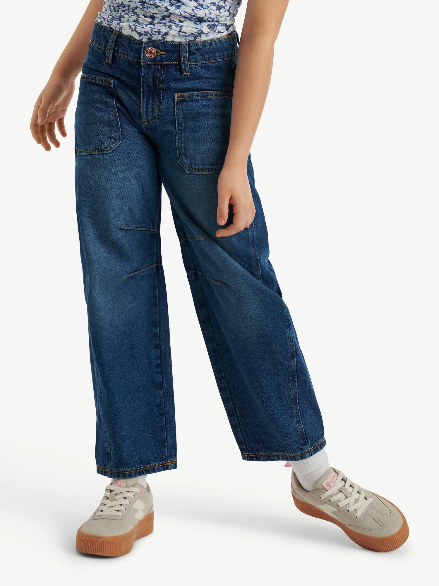 Justice Girl's Barrel Jean, Sizes 6-18, Slim & Plus | Walmart (US)