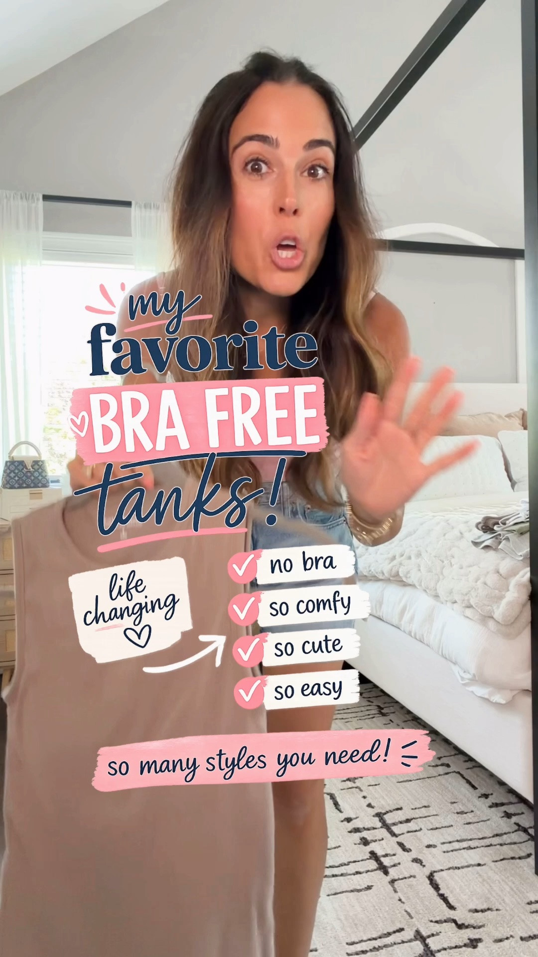 These tanks have become one of my most-worn pieces all summer 🤍☀️

No bra. No fuss. Just throw one on and go. 🙌🏻And now they come in so many cute styles that it’s impossible to pick just one!

The BEST news… they’re 20% OFF right now! 🎉 If you’ve been waiting to try one, this is the time.

💌type “TANKS” and I’ll send you all my favorites + the sale links!
🔗

#LTKSaleAlert #LTKOver40 #LTKmomlife