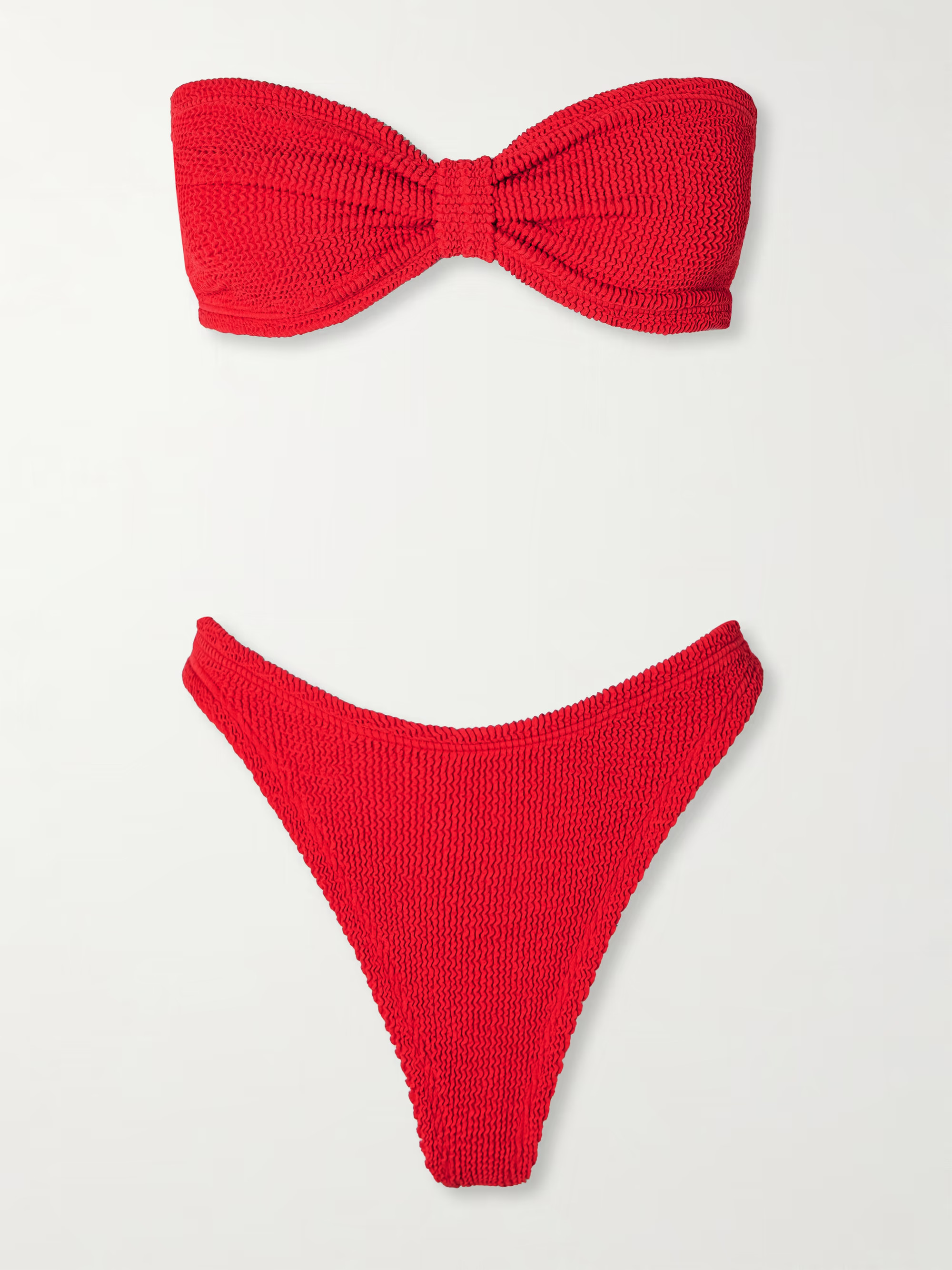 Tina twist-front seersucker bikini | NET-A-PORTER (US)