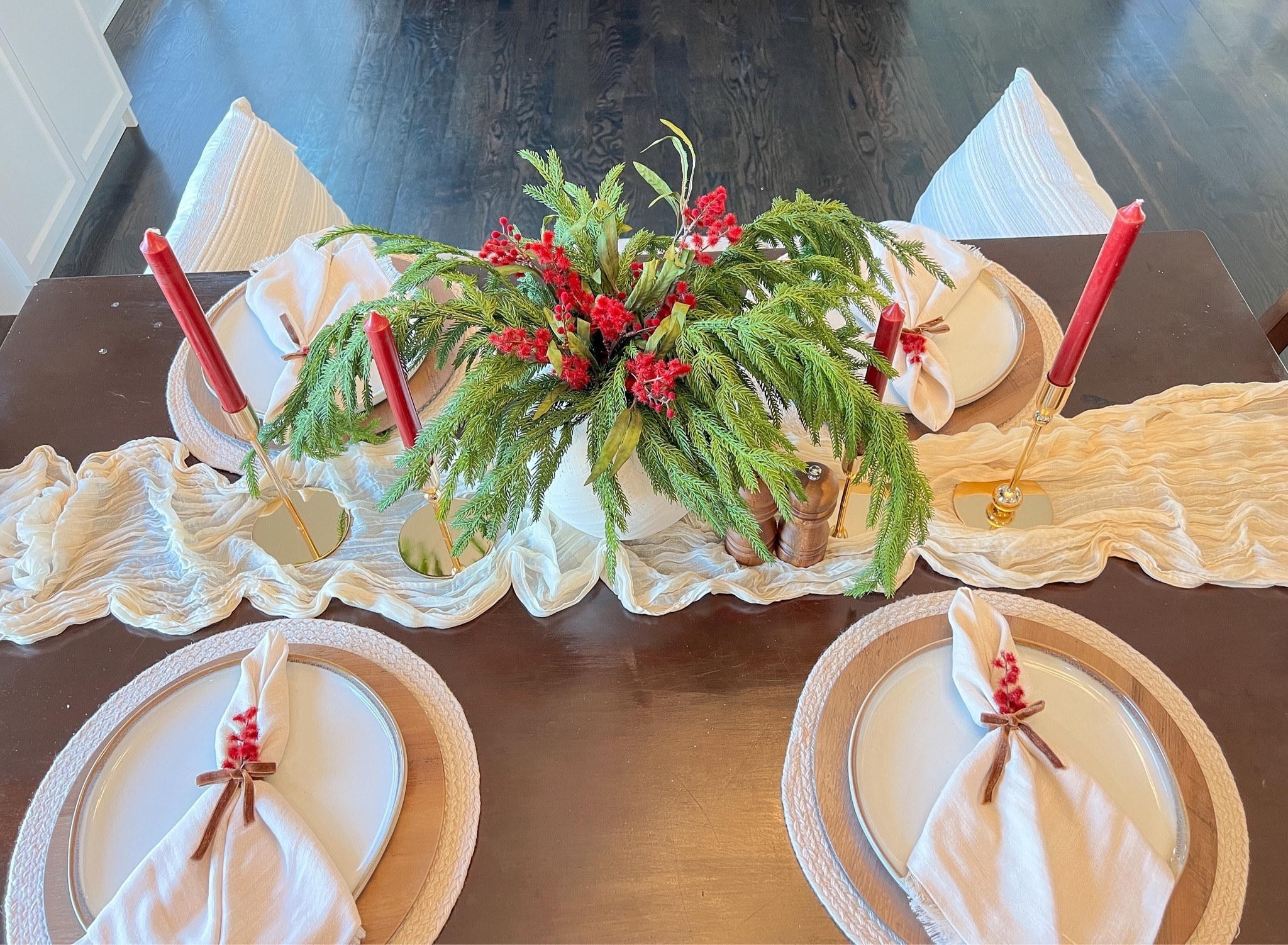 Ceramic stoneware plates. I love the handcrafted details look and rustic look of them. The cheesecloth it's a helpful and very affordable way to create a tablescape. 

#LTKSeasonal #LTKhome #LTKHoliday