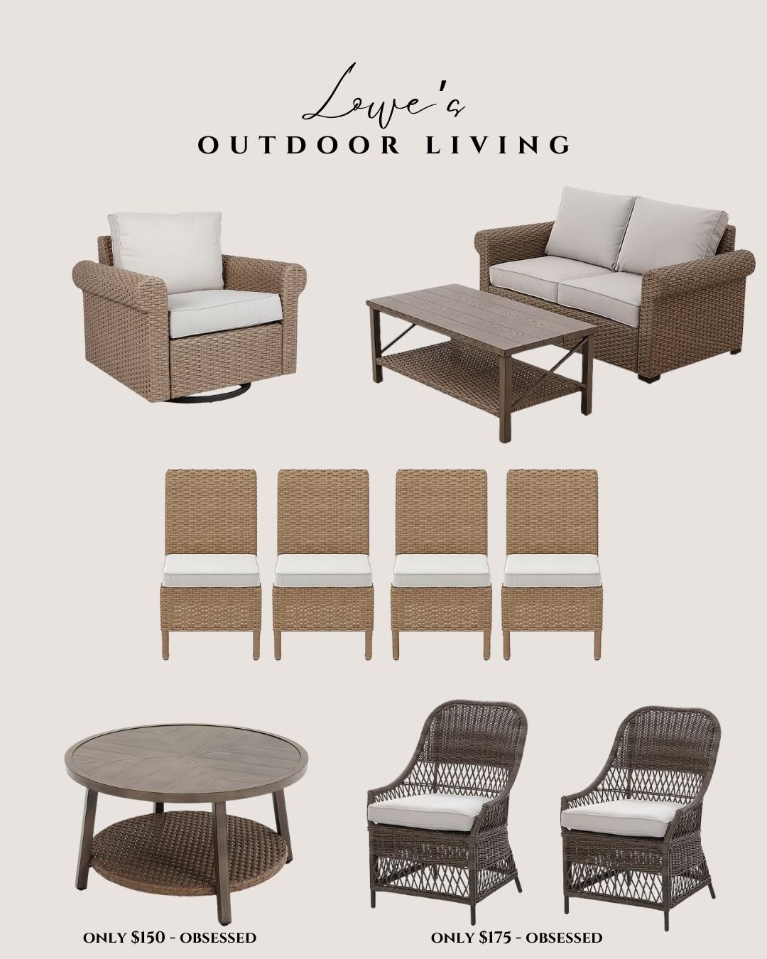 #AD Patio furniture that’s stylish for a great price - modern patio furniture @loweshomeimprovement 

#LTKSeasonal #LTKHome #LTKSaleAlert