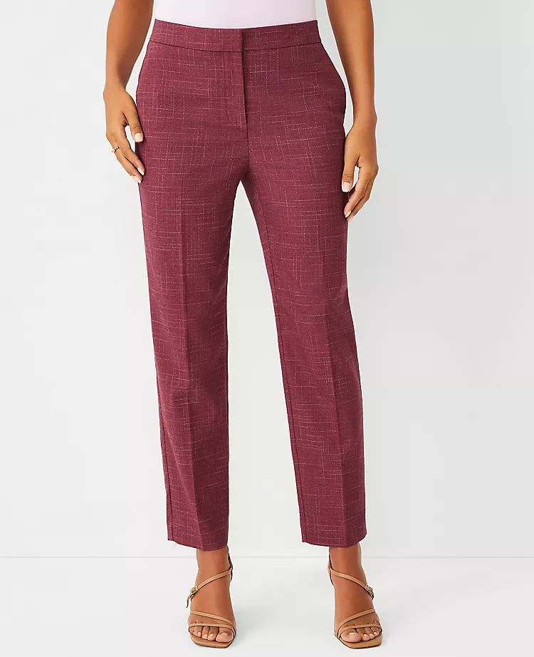 The Slim Ankle Pant in Cross Weave | Ann Taylor | Ann Taylor (US)