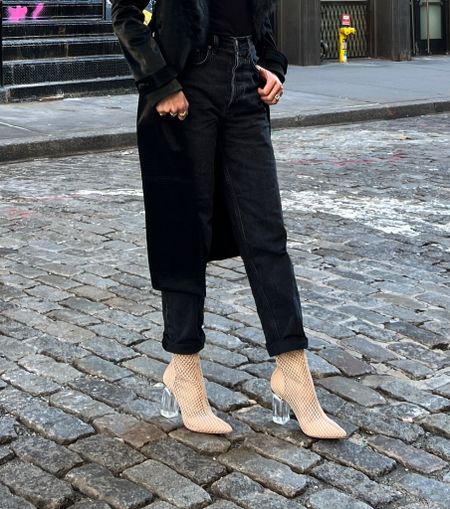 Nude mesh booties with a clear lucite heel for nyc style chic! 😉💕💕

#LTKshoecrush #LTKstyletip #LTKworkwear