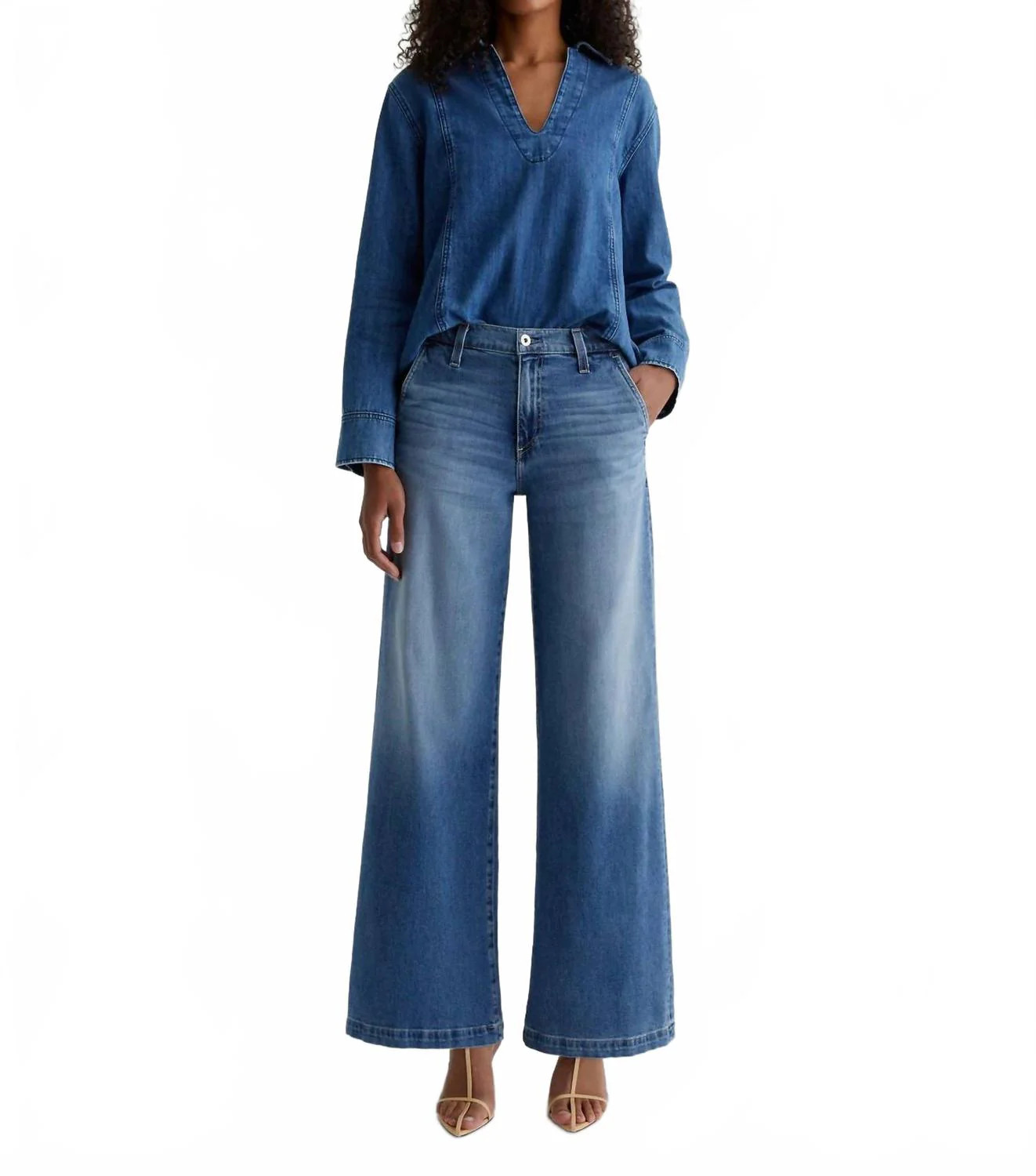 Stella Low Palazzo Jean In Nautical Mile | Shop Simon