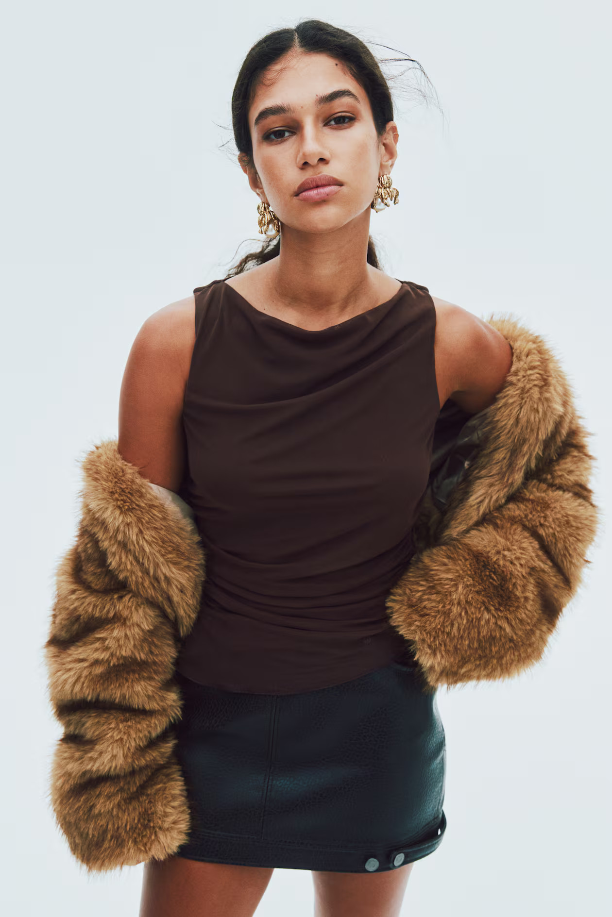 Draped mesh vest top | H&M (UK, MY, IN, SG, PH, TW, HK)