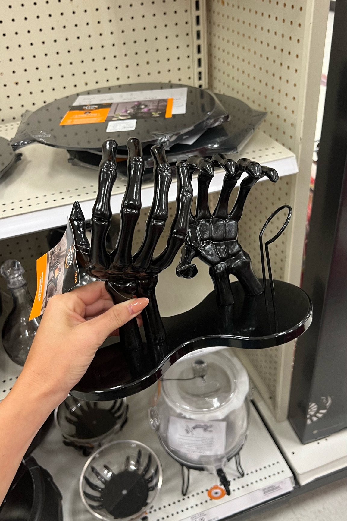 spooky skeleton wine bottle holder! the perfect Halloween decor for any kitchen, October house warming or Halloween party gift! #halloween #homedecor #halloweenparty #halloweendecor #halloweenhomedecor #halloweenwinebottle #winebottleholder #housewarming #housewarminggift #halloweenpartygift #skeleton #spider #candybowl 

#LTKSeasonal #LTKFindsUnder50 #LTKHome