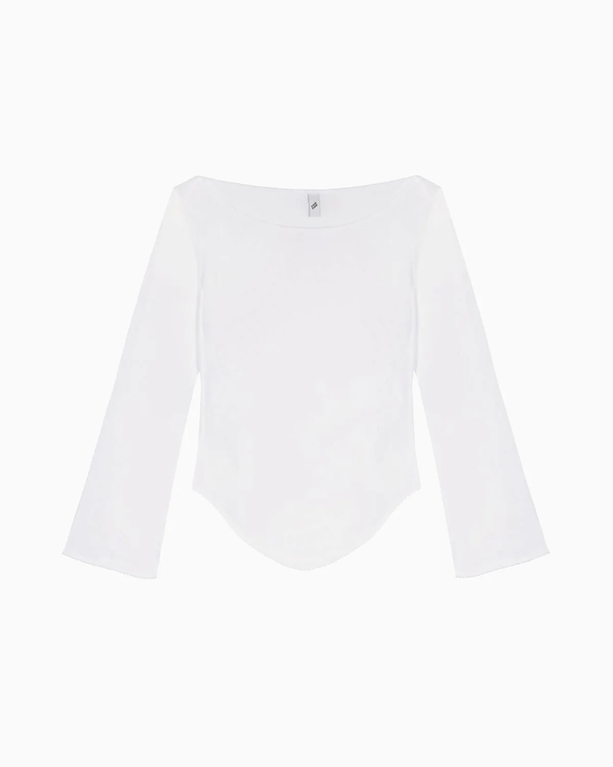 The Rina Long Sleeve: White Cotton Jersey | Shop.app