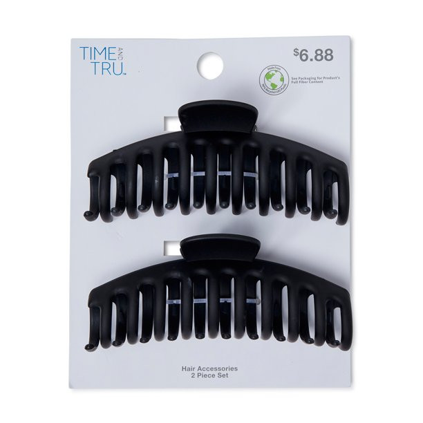 Time and Tru Women's Claw Hair Clips, 2-Pack | Walmart (US)